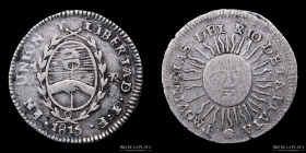 Provincias Unidas. 1 Real 1815 F. Falsa Catalogada. CJ F14