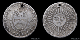 Provincias Unidas. 1/2 Real 1815 F. CJ 17.1.2