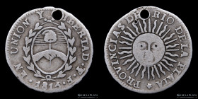 Provincias Unidas. 1/2 Real 1815 F. CJ 17.1.4
