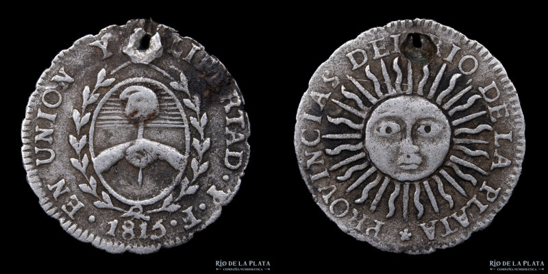 Argentina. Provincias Unidas del Río de la Plata. 1/2 Real 1815 F. Ensayador Fra...