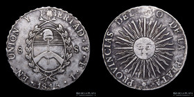 Provincias Unidas. 8 Soles 1815 FL. CJ 6.1.10