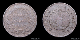 Argentina. Buenos Aires. 5 Decimos 1827. CJ 9.1.20