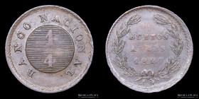 Argentina. Buenos Aires. 1/4 Real 1827 CJ 13