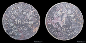 Argentina. Buenos Aires. 1 Real 1854. CJ 22.1