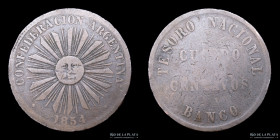 Argentina. Confederacion. 4 Centavos 1854. CJ 1.4.1