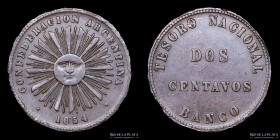 Argentina. Confederacion. 2 Centavos 1854. CJ 2.3