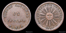 Argentina. Confederacion. 1 Centavo 1854. CJ 3.7