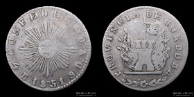 Argentina. Cordoba. 4 Reales 1851. CJ 61.2.1