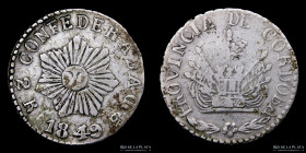 Argentina. Cordoba. 2 Reales 1849. CJ 57.1.1