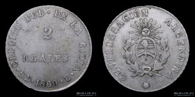 Argentina. La Rioja. 2 Reales 1860 B. CJ 71