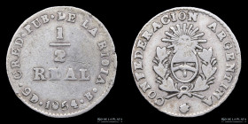 Argentina. La Rioja. 1/2 Real 1854 B. CJ 73.1