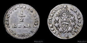 Argentina. La Rioja. 1/2 Real 1854 B. CJ 73.5.1