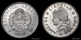 Argentina. 20 Centavos 1883. CJ 19