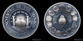 Argentina. 1000 Australes 1991. Encuentro dos mundos. CJ 371
