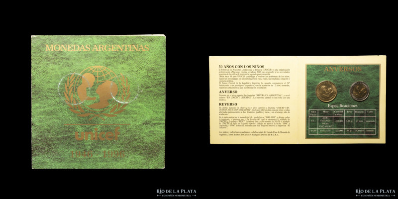Argentina. Blister BCRA 1996 UNICEF. Banco Central de la República Argentina. CJ...