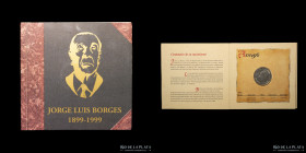 Argentina. Blister Jorge Luis Borges. 2 Pesos 1999. CJ BL37