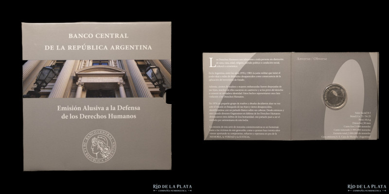 Argentina. Blister Derechos Humanos. 2 Pesos 2006. CJ BL42 (UNC)

Estimate: US...