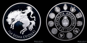 Argentina. 25 Pesos 2000. La Doma Criolla. CJ 10.3.1