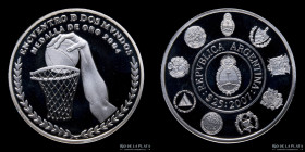 Argentina. 25 Pesos 2007. Basket. CJ 10.6