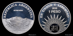Argentina. 1 Peso 2010. Bicentenario. Aconcagua. CJ 6.29