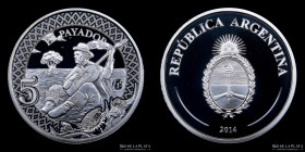 Argentina. 5 Pesos 2014. Fabulosos 15 Payador. CJ 8.20