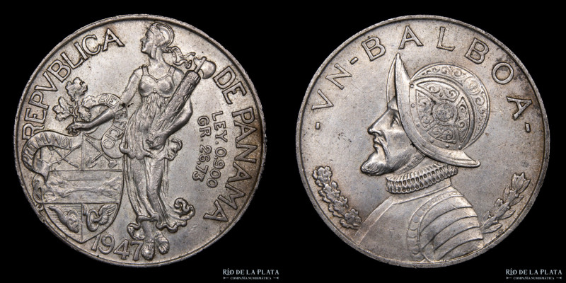 Panamá. 1 Balboa 1947. Plata 900; 38.1mm; 26.72g. KM13 (VF+)

Estimate: USD 30...