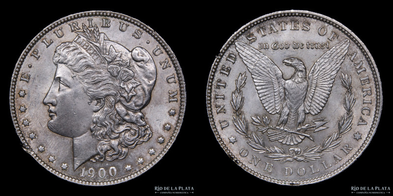 USA. 1 Dollar "Morgan" 1900. Philadelphia mint. Plata 900; 38.0mm; 26.72g. KM110...