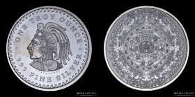 USA. 1 Onza Troy. Calendario azteca. Plata 999