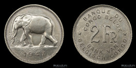 Congo Belga. 2 Francs 1947. KM28