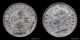 Hong Kong. Victoria. 5 Cents 1900. KM Y5