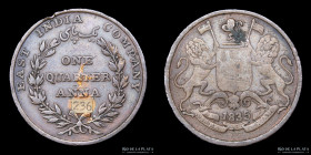 India Britanica. East India Company. 1/4 Anna 1835. KM446