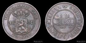 Indias Orientales Holandesas. 2 1/2 Cents 1858. KM308.1