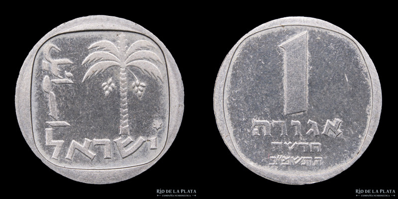 Israel. 1 New Agora 1982. Piedfort. Ceca de Roma. Cuproníquel; 15mm; 4.19g. KM P...