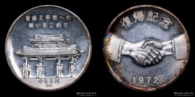 Japon. 1972. Token de la Paz. Okinawa Reversion 1972. Plata