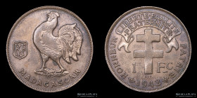 Madagascar. 1 Franc 1943. KM2