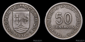 Mozambique. 50 Centavos 1936. KM65