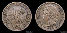 Togo. 50 Centimes 1925. KM1