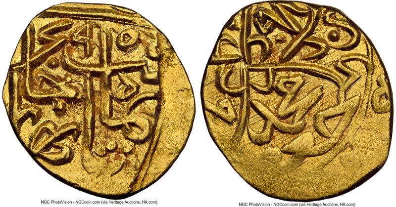 Safavid. Tahmasp I (AH 930-984 / AD 1524-1576) gold 1/2 Mithqal AH 95X MS64 NGC,...