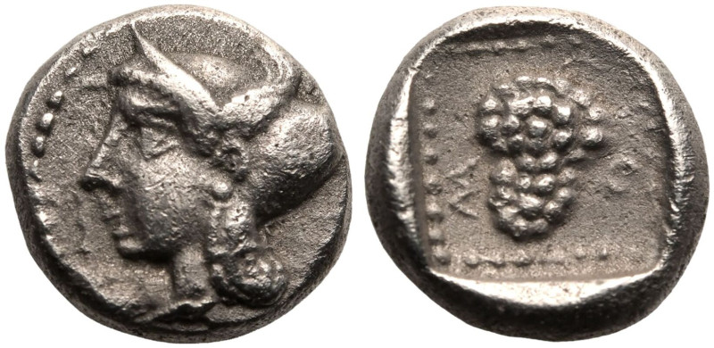 ANCIENT GREECE. CILICIA, SOLOI. 
Silver Obol, circa 390-330 BC. 
Obv: head of ...