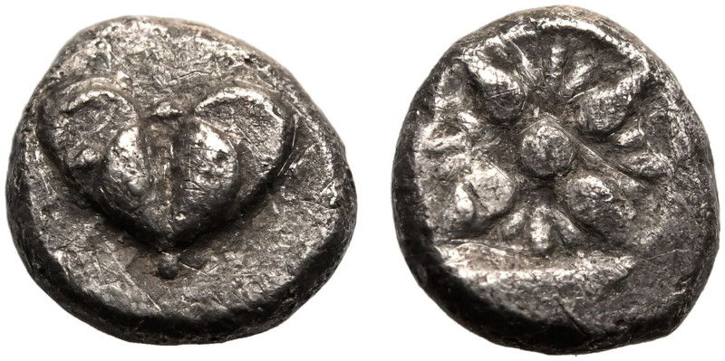 ANCIENT GREECE. KYRENAIKA, KYRENE. 
Silver Hemiobol, circa 500-480 BC. 
Attic ...