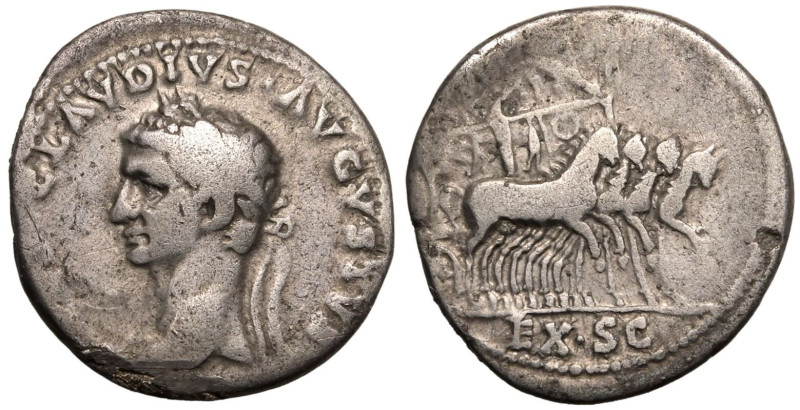 ROMAN EMPIRE. Divus Claudius. 
Silver Denarius, AD 54. Rome. 
Struck under Ner...