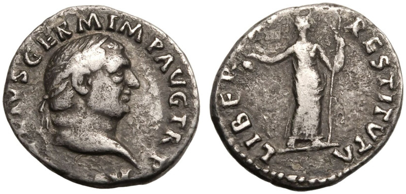 ROMAN EMPIRE. Vitellius. 
Silver Denarius, AD 69. Rome. 
Obv: A VITELLIVS GERM...