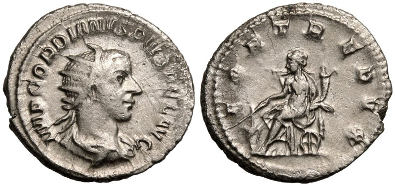 ROMAN EMPIRE. Gordian III. 
Silver Antoninianus, AD 243-244. Rome. 
Obv: IMP G...