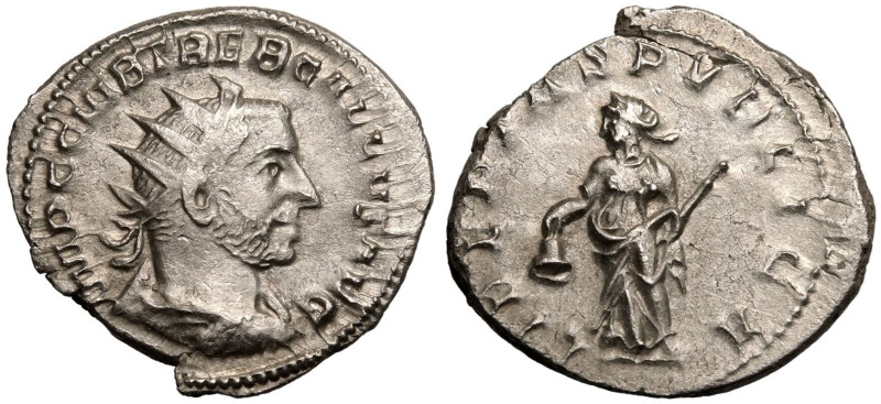 ROMAN EMPIRE. Trebonianus Gallus. 
Silver Antoninianus, AD 251-253. Mediolanum....