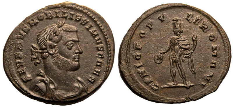 ROMAN EMPIRE. Severus II (Caesar). 
Billon Nummus, AD 305-306. London. 
Obv: S...