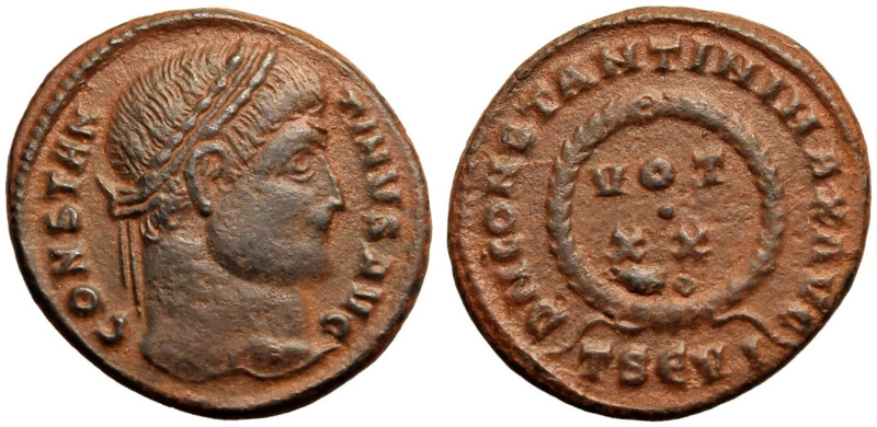 ROMAN EMPIRE. Constantine I 'the Great'. 
Billon Nummus, AD 324. Thessalonica. ...