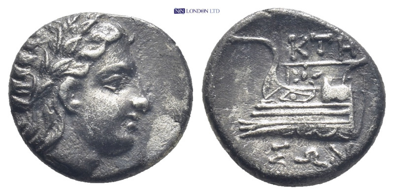BITHYNIA, Kios. Circa 345-315 BC. AR Hemidrachm (14mm, 2.4 g). Kthson, magistrat...