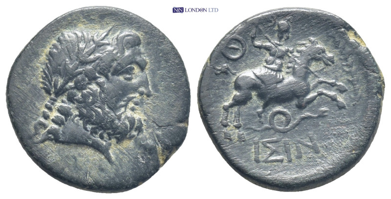 PISIDIA.Isinda.(2nd-1st centuries BC).Ae. (19mm, 5.0 g) Obv : Laureate head of Z...