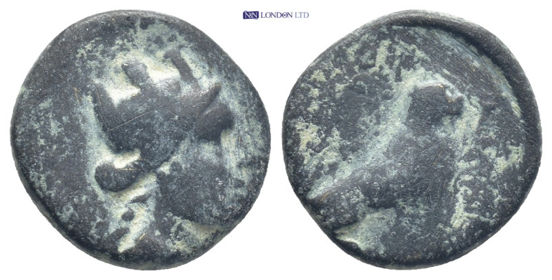 GALATIA, Pessinos. Late 1st century BC. Æ (16mm, 4.0 g). Turreted head of Tyche ...