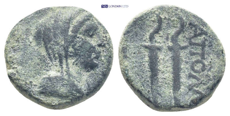 MYSIA. Apollonia. (2nd century BC).Ae. (15mm, 3.1 g) Obv : Veiled head of Demete...